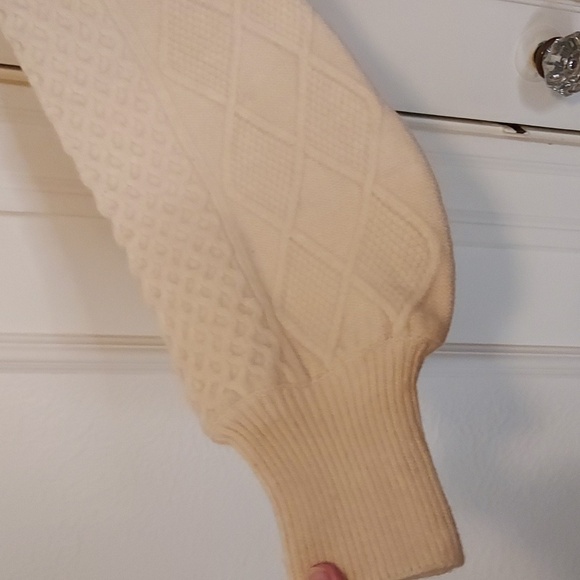 FRNCH Anisia Sweater Dress in Creme - Picture 8 of 15